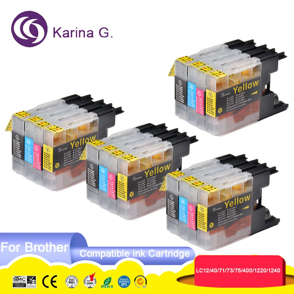 Совместимый картридж для принтера Brother LC1240 LC1220 LC75 LC73 LC12 LC40 16PK | Компьютеры и офис