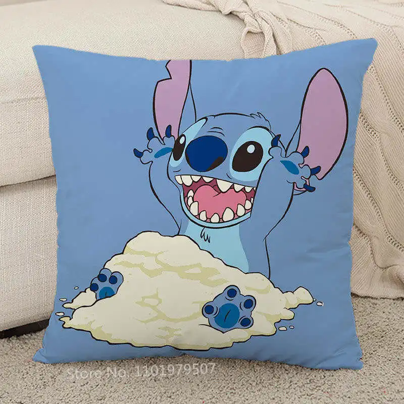 Disney Lilo & Stitch federa per bambini ragazza coppia fodera per cuscino  cuscini decorativi custodia per soggiorno 40x40cm