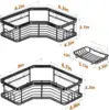 3-Pack Corner Shower Caddy Organizer Shelves Storage Rack Accessories for Bathroom Countertop Home Decor Set 2