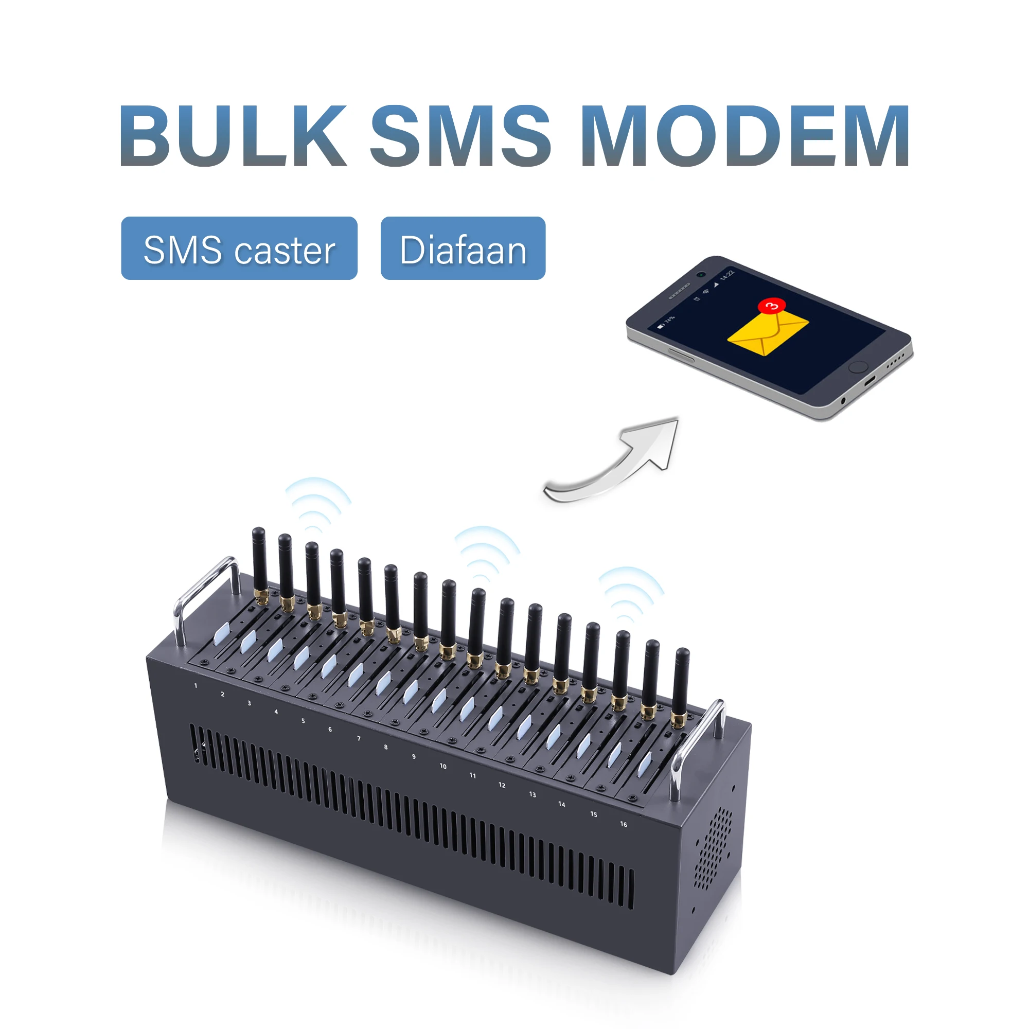 빠른 전송-속도 LTE 4G SMS 모뎀, 16 포트 4G 대량 Sms 모뎀 Sms 방송 게이트웨이 Gsm 모뎀