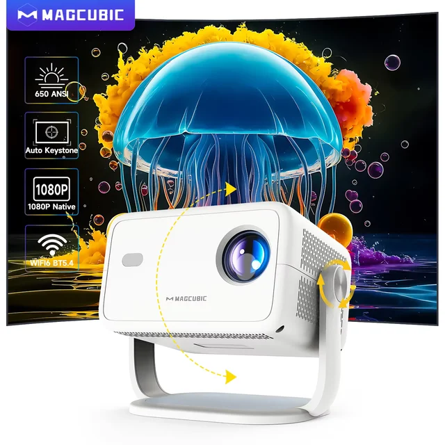 10634-3f9673.png Magcubic Native 1080P 650ANSI 8K Android14 L018 Projector With Auto Keystone Correction Focus Wifi6 BT5.4 Portable Movie Outdoor