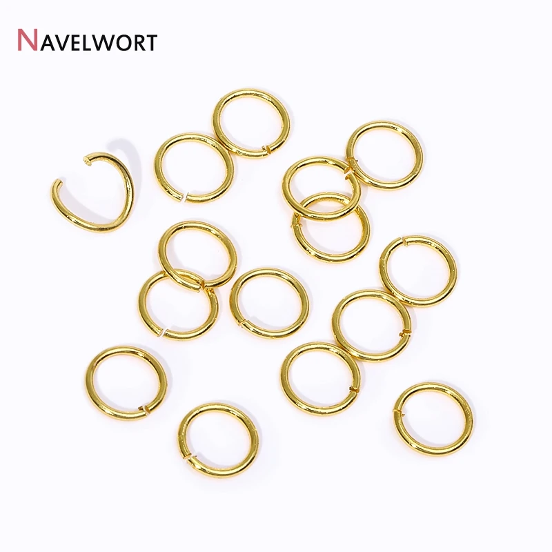 14K/18K Gold Plated Brass Open Jump Rings Split Rings Connector For Jewelry Making DIY Fashion Jewelry Making Findings