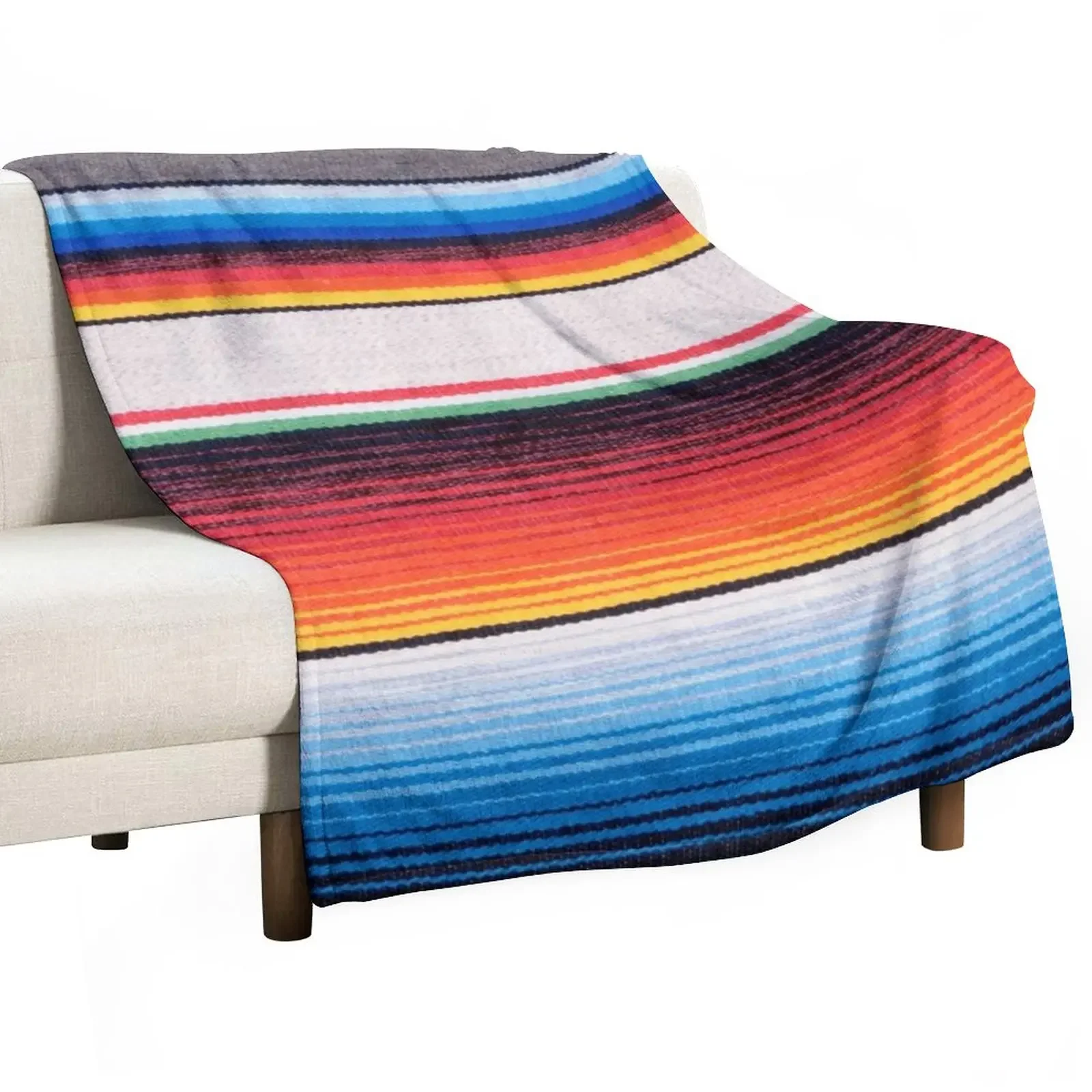 

Beautiful Mexican Serape Throw Blanket Plaid Flannels Flannel Fabric Blankets