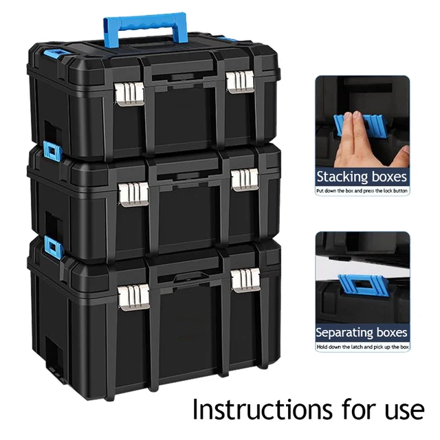 Hardware Tool Storage Box Stacking Tool Box Suitcase Drill Accessories Screw  Organizer Box Electrician Carpenter Tool Box - AliExpress