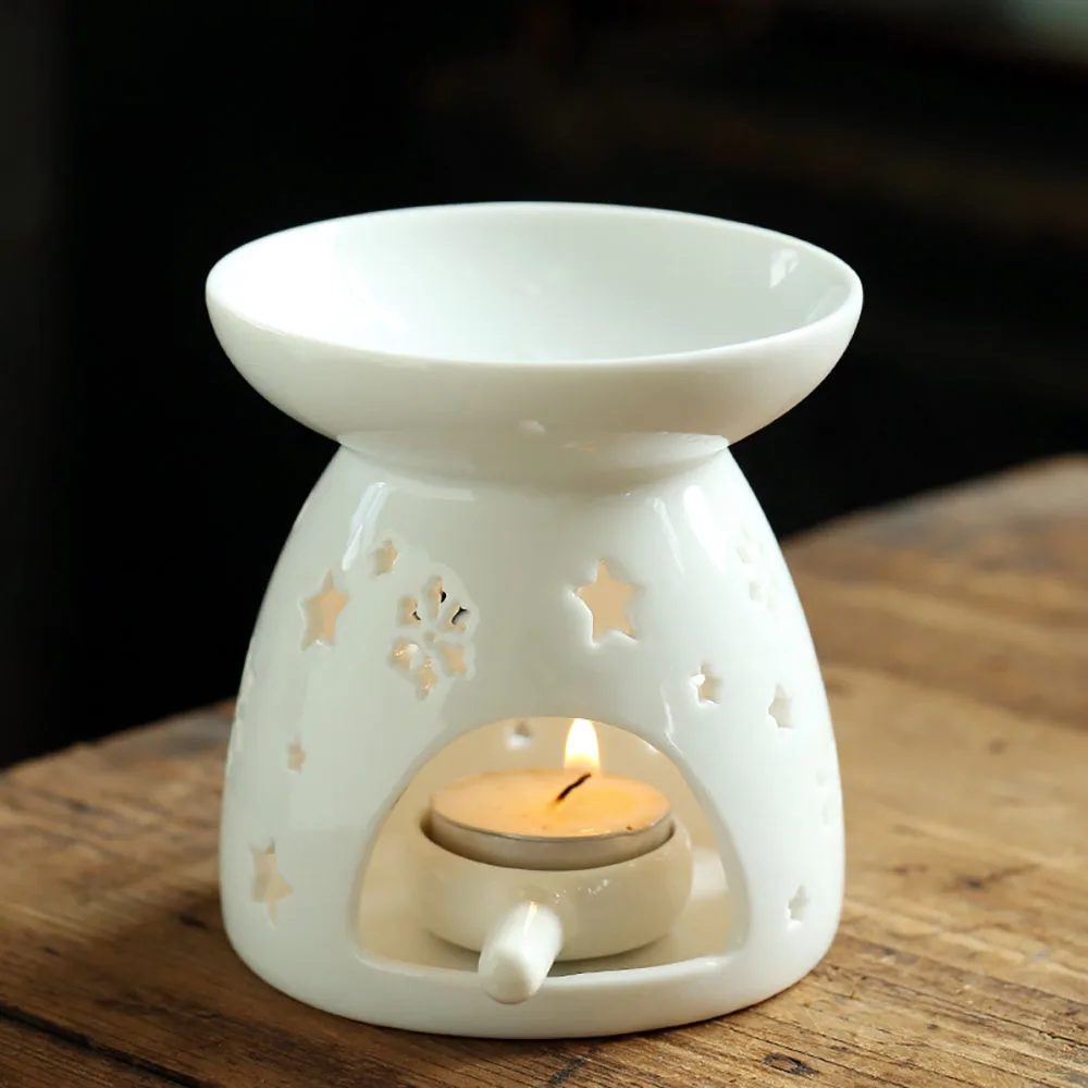 

Nordic style ceramic Wax Melt Essential Oil Burner household ceramic candle incense burner aromatherapy candle warmer