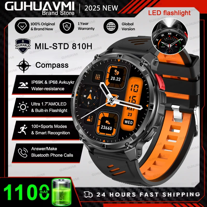 ตัวเลือกสินค้า สมาร์ทวอทช์ GPS กันน้ำ 10ATM สำหรับผู้ชาย