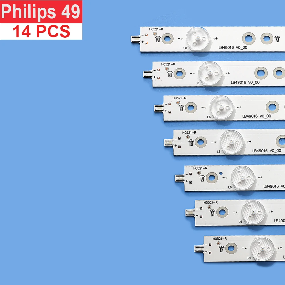 14pcs LED Ʈ 49PUS6401 49PUS7272 49PUS6262 49PUH6101 49PUS6581 49PUS6561 49PUS6501 49PUS6551 LB49016 V1_00 01N21 01