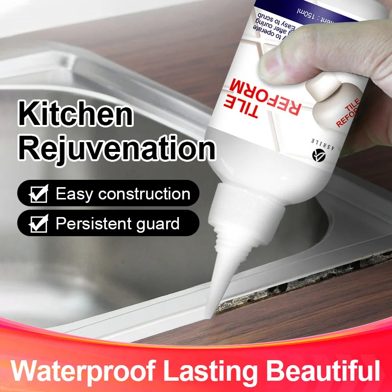 Tile gap filler Waterproof Tile Repair Filler Seam Beauty Agent Ceramic Tile Grout Repair Fill Gaps Kitchen Bathroom Mildew Proof porcelain repair kit ceramic repair paste tile glaze repair paste ceramic repair agent tile repair kit tile repair cream ceramic tile repairing tool set