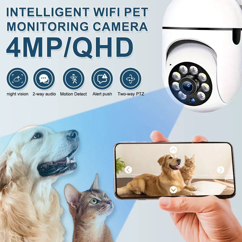 무선 WiFi 카메라 스마트 홈 무선 보안 카메라 야간 투시 기능이 있는 실외 무선 감시 카메라(양방향 오디오 포함)