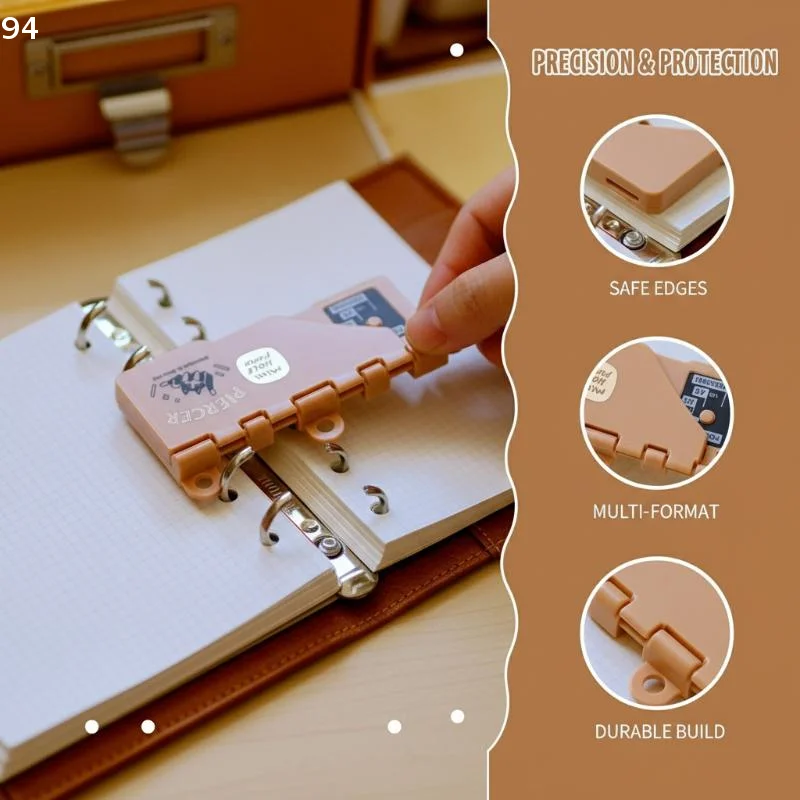 1Pcs 컴팩트 M5/A7 루즈 리프 바인더 펀칭기, 3홀 4mm 펀치 사무용품