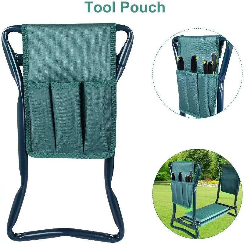 Folding Deep Seat Foldable Garden Kneeling Pad Chair Bench Seat Stool Garden Kneeler with Handles for Gardening images - 6