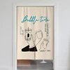 Milk Tea Shop Door Curtain Partition Noren Curtain Restaurant Kitchen Entrance Decoration Bubble Tea Linen Hanging Half-Curtain 5