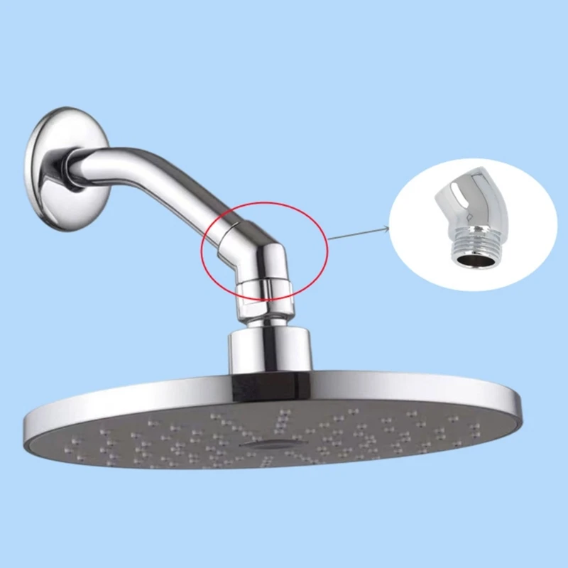 Polish Brass Shower Elbow Adapter for Shower Head 30&deg; G1/2 Male to Female Arm Extension Connector