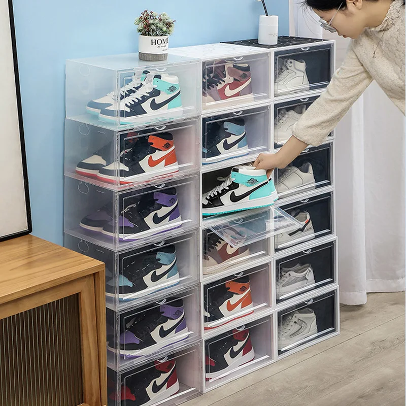 

Large Folding Shoe Box with Side Door, Convenient Shoe Storage, Wholesale