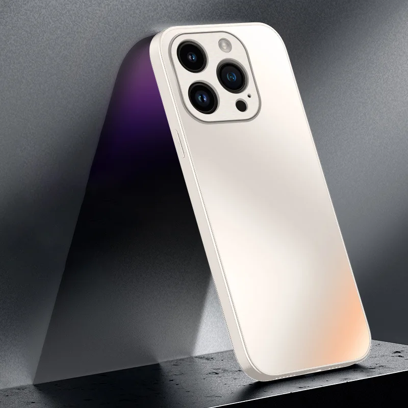 Glittr Shining AG Silicon Hard Cas For iPhon 13 12 11 Pro Max 15 14 Plus X XR XS MAX Matt Frostd Protctiv_voghion.com