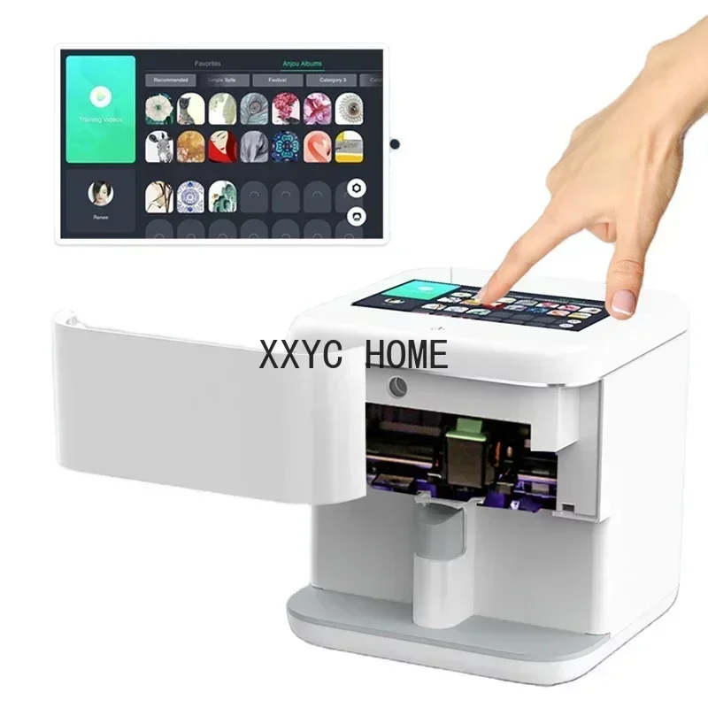 Portable Digital Intelligent Nail Art Printer 3D Touch Screen Mobile Nail Printing Machine With Wifi Manicure Nail Art Equipment
