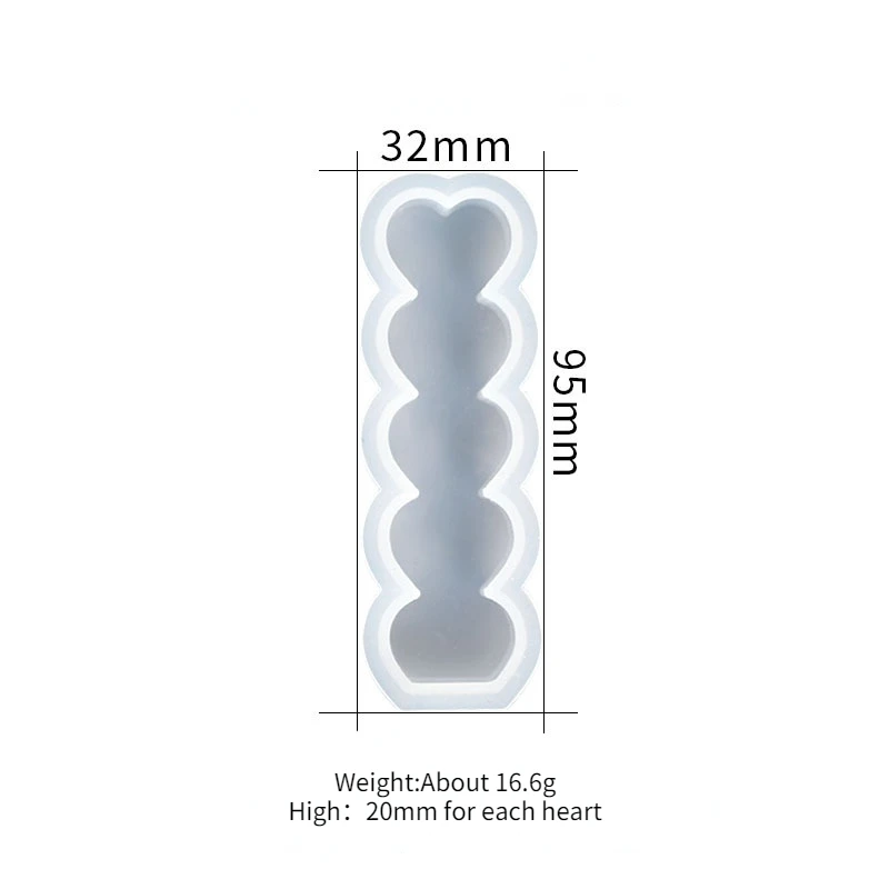 Candle Mold 5 Cavity silicone mold,silicone candle mold,aromatherapy candle mold,silicone candle molds,candle mold Love Heart DIY Aromatherapy Plaster Silicone Mold Home Decor Ornament Handmade Candle Making Resin Molds