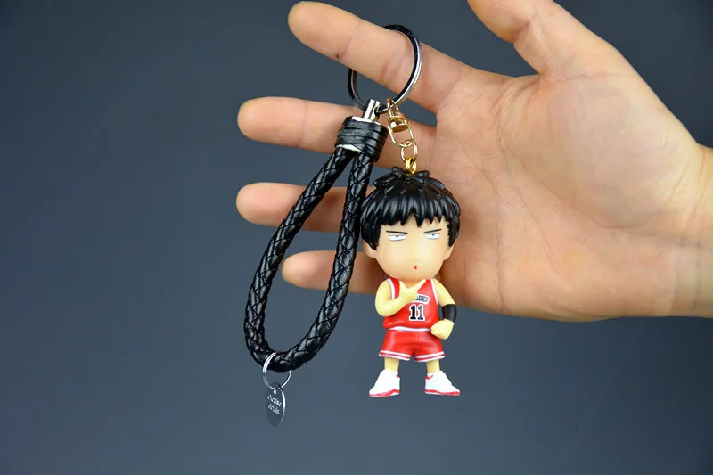 mecha godzilla toy Anime Slam Dunk Action Figure Model Doll Leather Cord Buckle Keychain Sakuragi Hanamichi Q version PVC Keyring Pendant Toy Gift transformers toys