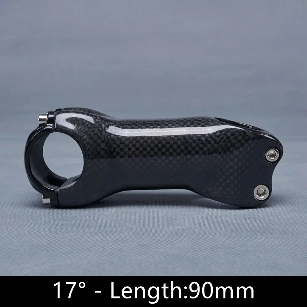 Carbon Fiber Bicycle Handlebar Stem - Glossy Finish, Adjustable Angle