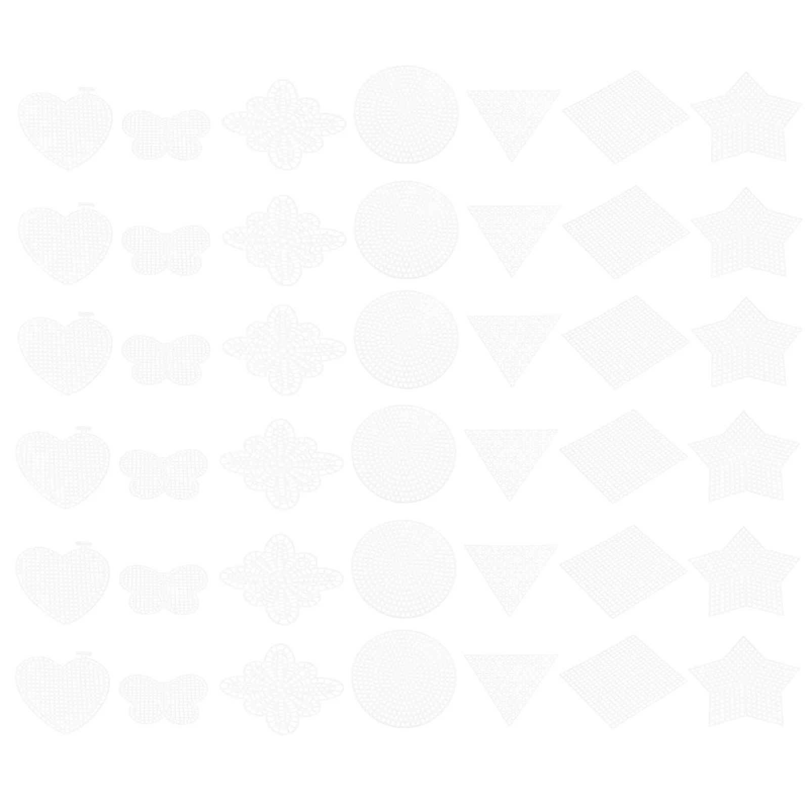 

70 Pcs Funny Ornament Plastic Stitch Mesh Butterfly Keepsakes Cross for Stitching Ornaments