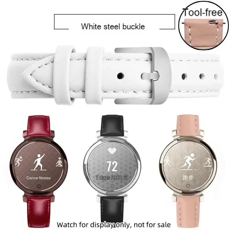 Elegant 14mm Women's Cowhide Leather Watch Strap with Quick Release