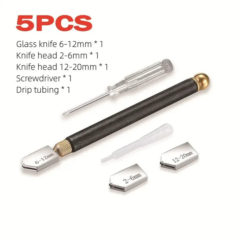 Glass Cutter TC-17 Glass Cutter Ceramic Tile Cutter Professional Glass Cutting Wheel with Metal Handle Cutting Hand Tool