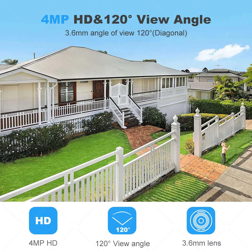 4MP Outdoor WiFi Security Camera with Night Vision