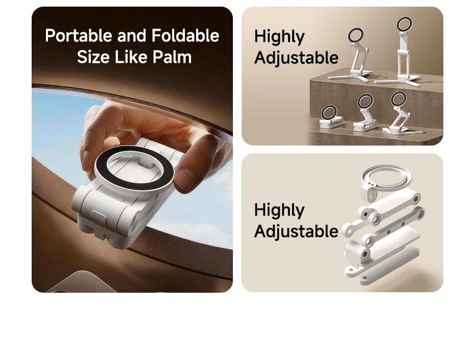 Hagibis Foldable Magnetic Desk Stand 360° for MagSafe