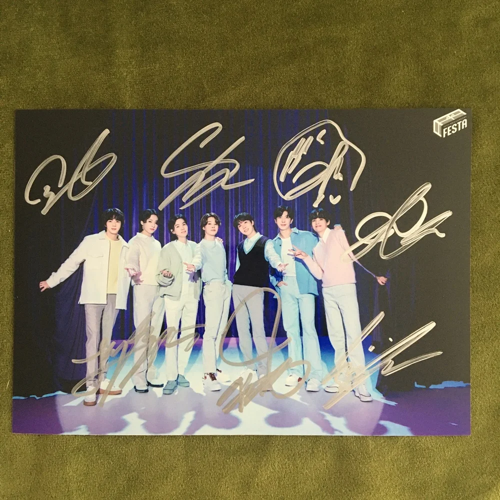 K-POPアイドル サイン入り写真 K-pop Kangion groupサイン入り写真、5*7、2023 - AliExpress