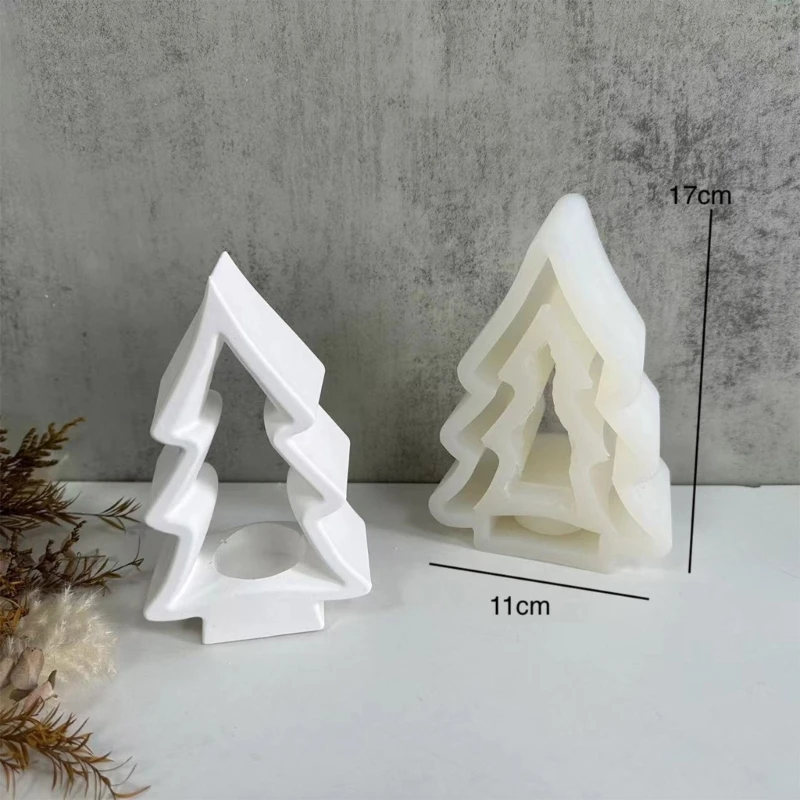 Christmas Tree Silicone Molds Epoxy Resin Mold DIY Holder Molds Table Ornament Making Tool for Making Crafts