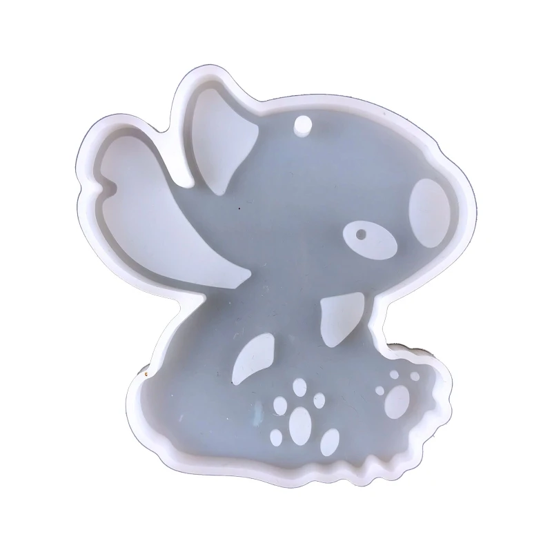 Porte-clés en Silicone, moules en résine époxy, moule moulage d'animaux pour bricolage, bijoux, pendentif, fabrication en 6