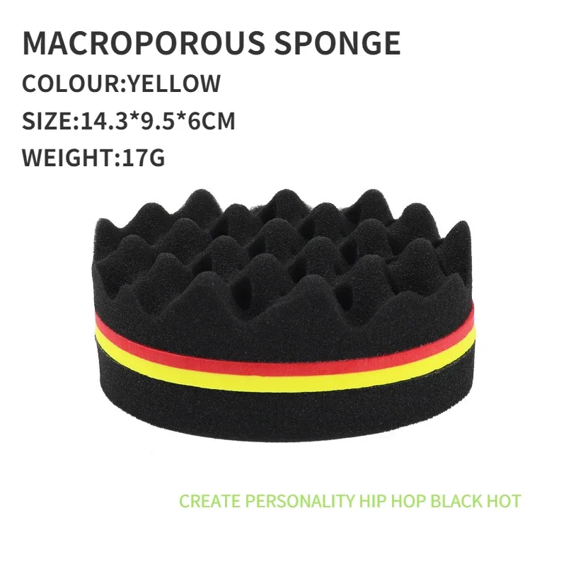 New Oval Double-Side Magic twist hair brush sponge,Sponge Brush for Natural,afro coil wave dread sponge brushes 4
