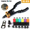 Portable Manual Rivet Nut Gun,M3/M4/M5/M6/M8/M10 Mandrels Adapter,Insert Hand Threaded Rivet Tool,Home Riveting Tools, DIY 1