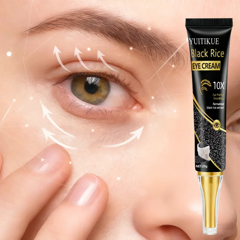 Black Rice Eye Cream 10x Tightening And Smoothing for Eye Skin Fermented Black Rice Extract for Beauty And Skincare
