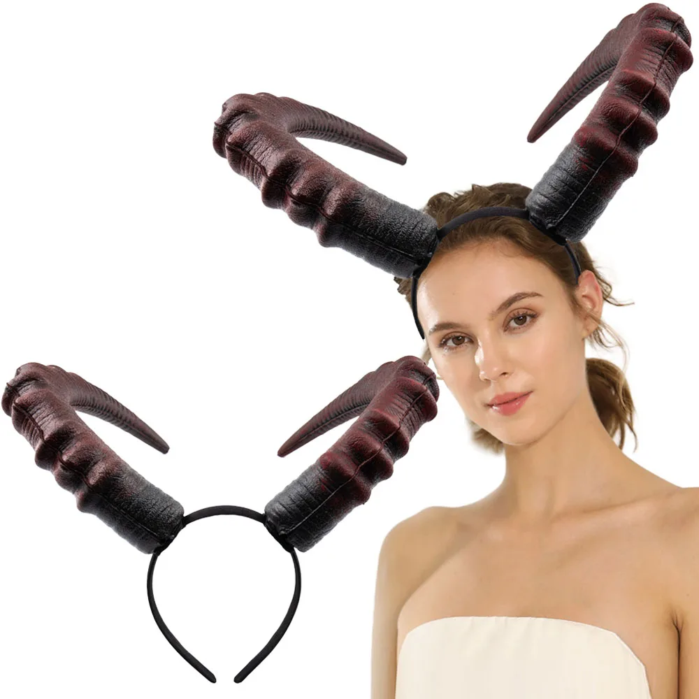 Disfraz Carnaval Mujer Diadema Cuernos Diablo - Con Tatuaje Facial, Para Halloween, Cosplay Y Fiestas De Disfraces Cuernos Malefica
