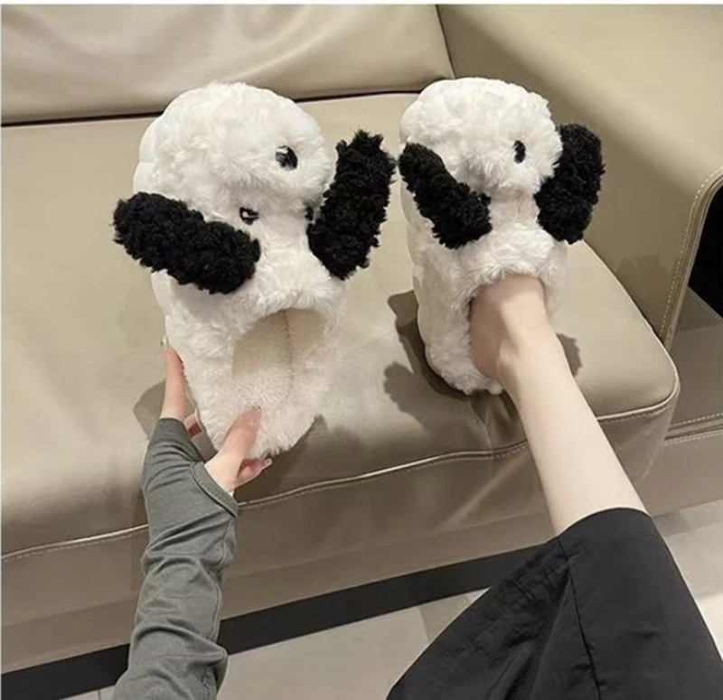 Pantofole donna in peluche antiscivolo calde e morbide_voghion.com