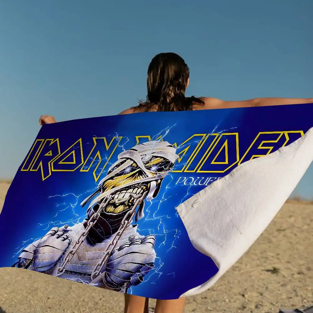 Classic Metal Band I-Iron M-Maidens Microfiber Beach Towel Absorbent Quick Dry Soft Yoga Swimming Resort Mountain Towel