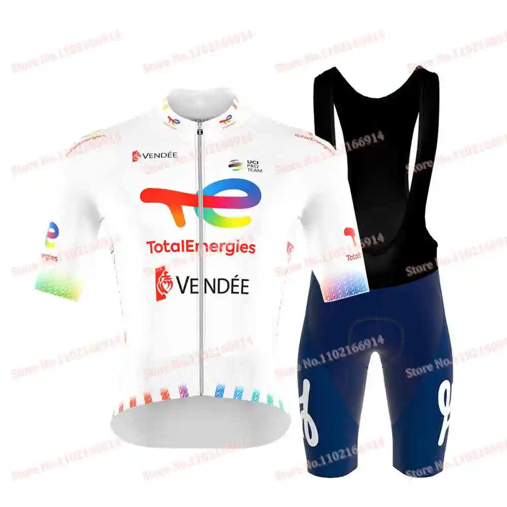 Total Energies Team Cycling Jersey Set Slovakia Cycling Clothing Short Sleeve Road Bike Shirts Suit MTB Bicycle Bib Shorts