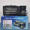 3-in-1 Breakfast Machine Baking Timer Function Home Automatic Toaster Sandwich Maker 2