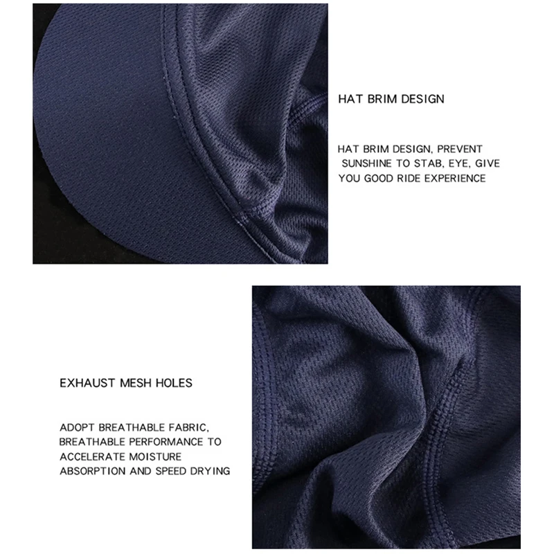 Men Outdoor Quick-Drying Bicycle Riding Cap Mesh Fabrics Breathable Solid Color Cycling Hat Women Portable Dustproof Sports Hat 5