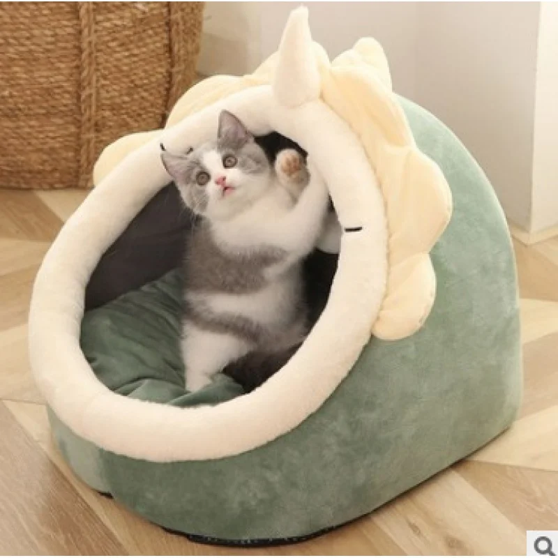 

Deep Sleep Cat Bed Warm Pet Basket Cozy Cat House Kitten Lounger Cushion Cat Nesk Tent Very Soft Small Dog Mat Bag Cave Cats Bed