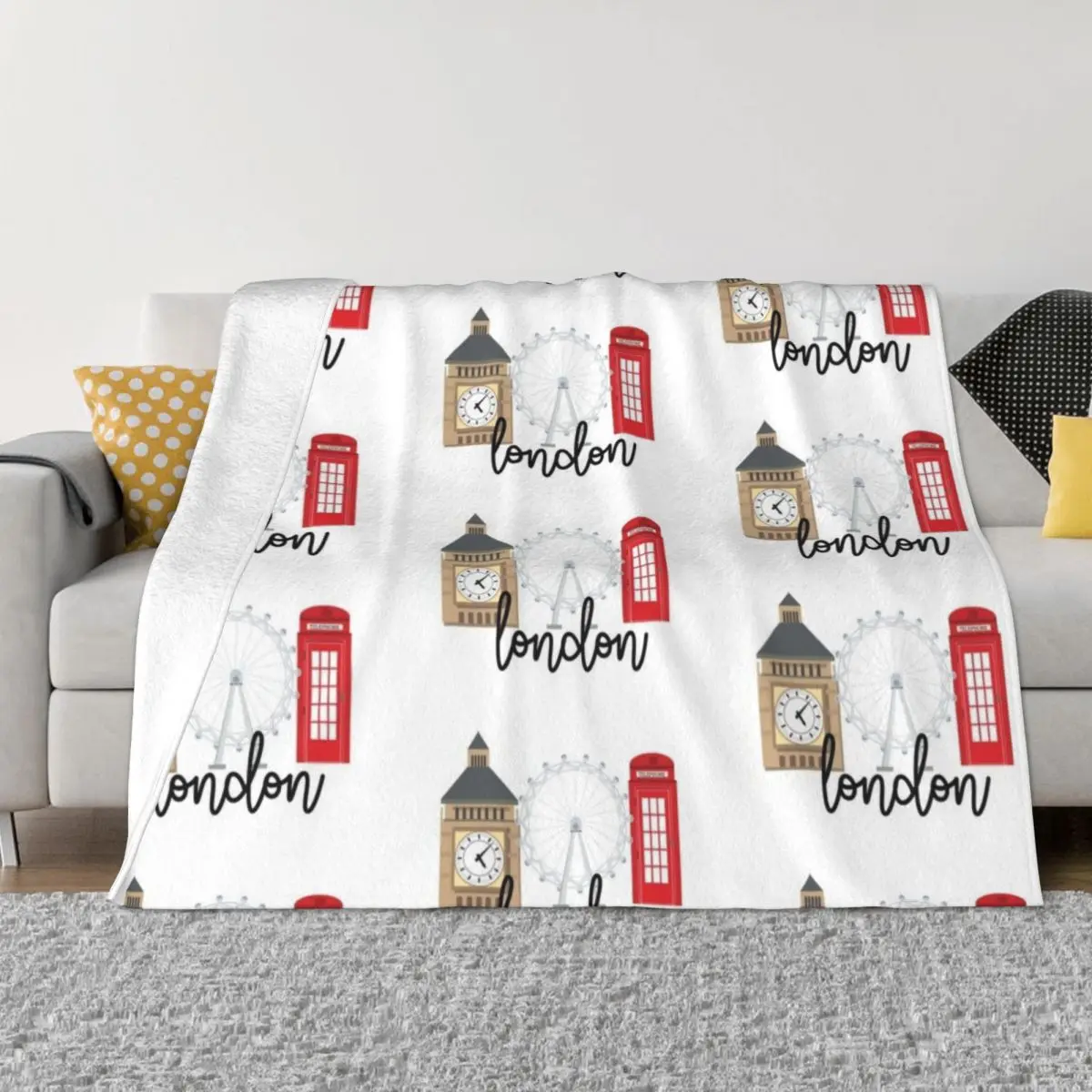 

London Throw Blanket Stuffeds Moving Single Plaid Blankets