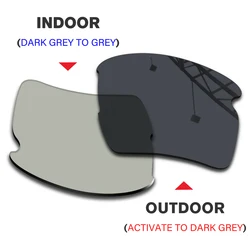 Premium Anti - Scratch Replacement Lenses (Grey To Dark Grey)