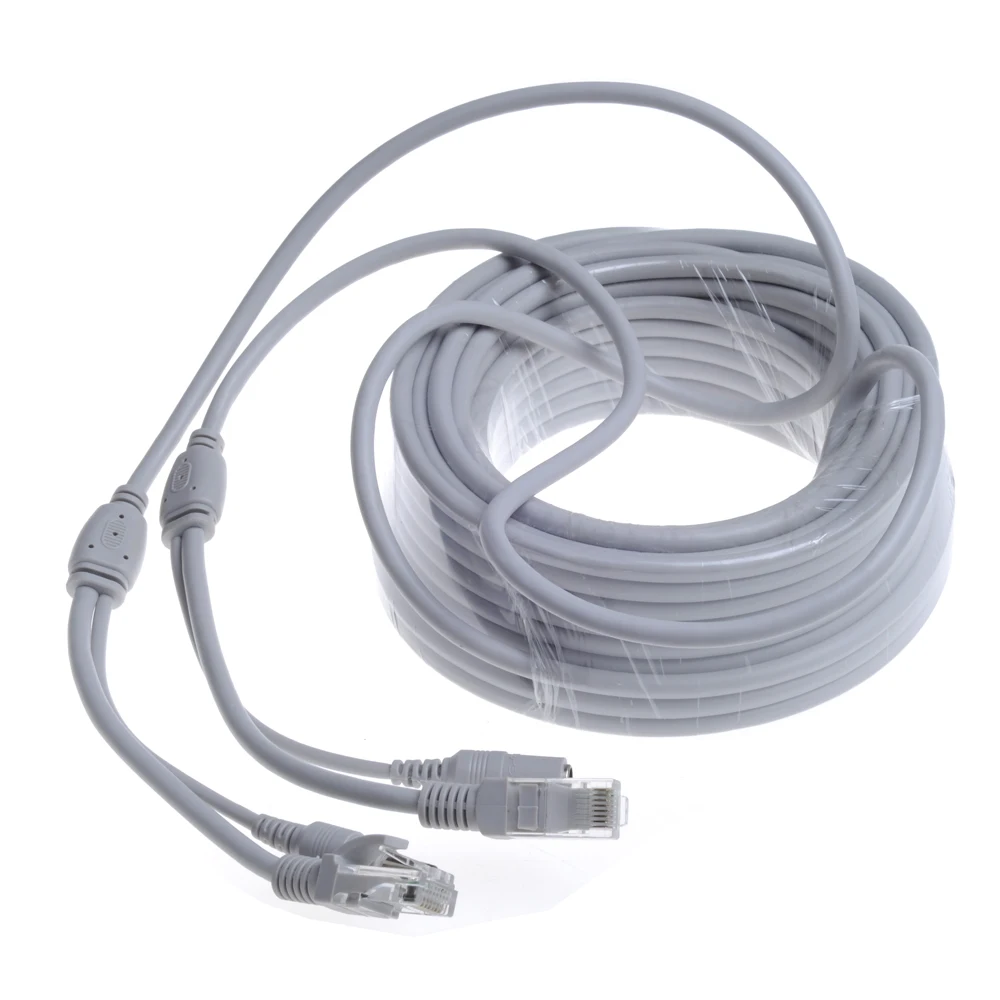 Network Cable Power Supply Two In One Ethernet Cable 5M/10M/20M/30M RJ45 Extension Cable RJ45+DC For IP Camera 5