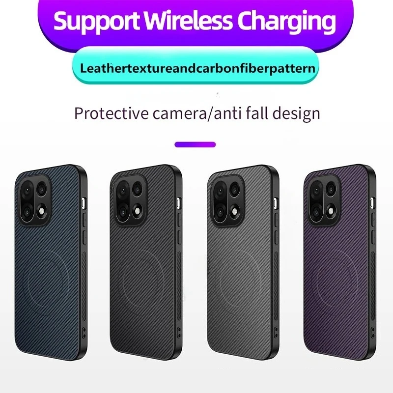 Premium Carbon Fiber Soft TPU Shockproof Case with MagSafe and Lens Protection