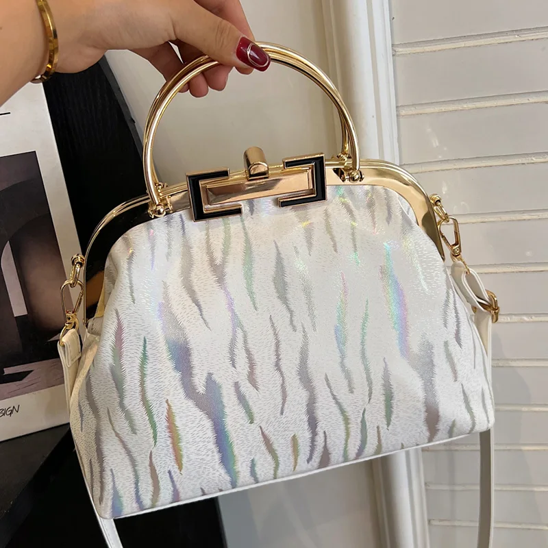 Retro Women's Lock Handbags Evening Clutch Shoulder Bags Shell Clip Crossbody crossbody bag women handbags leather shoulder bag