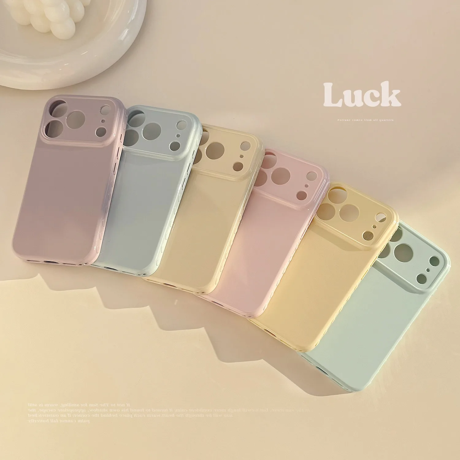 Minimalist Solid Color Soft Phone Case - Macaron Collection