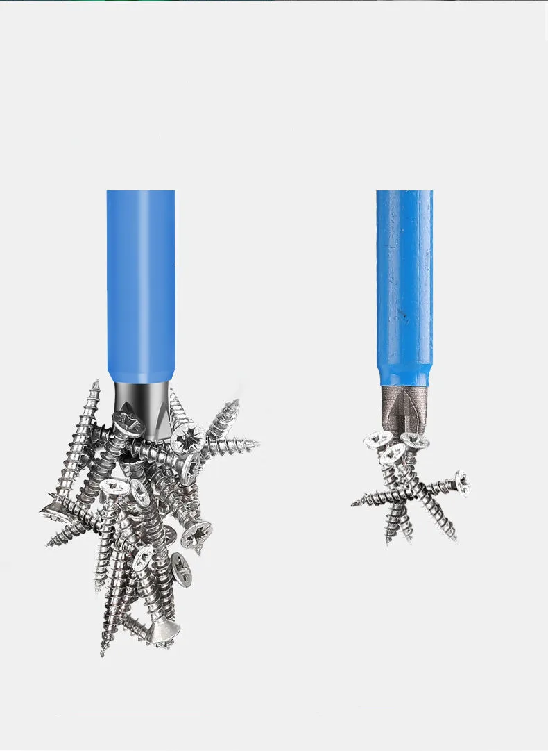 Non-slip wear-resistant screwdriver set strong magnetic high hardness super long cross electric batch electric drill 6