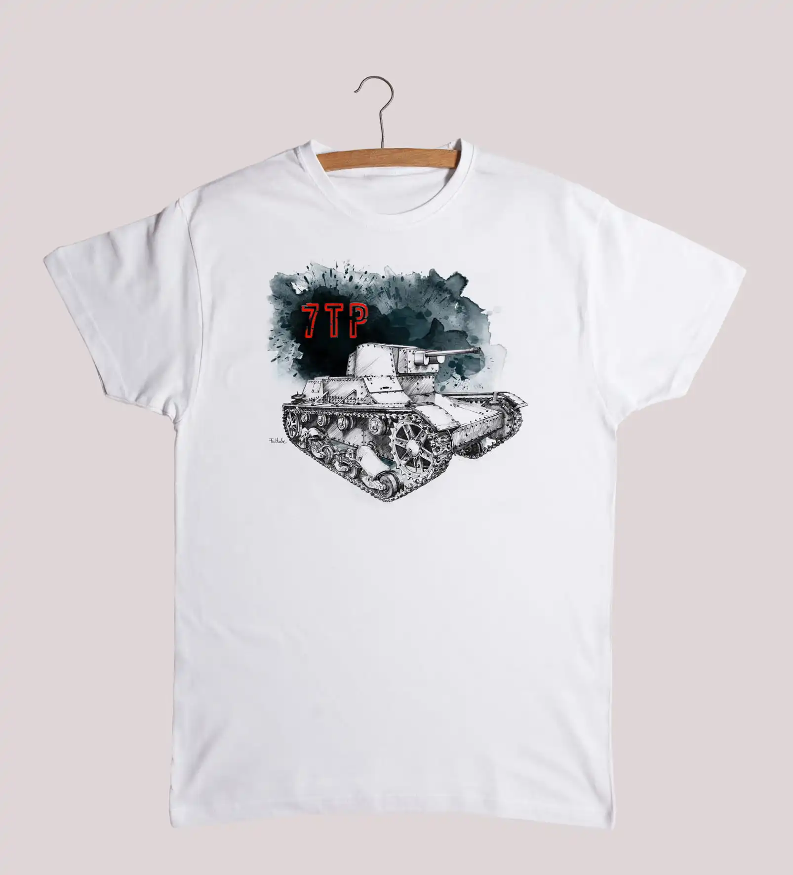 

Polish Vickers 7TP Light Tank T-Shirt 100% Cotton O-Neck Summer Short Sleeve Casual Mens T-shirt Size S-3XL