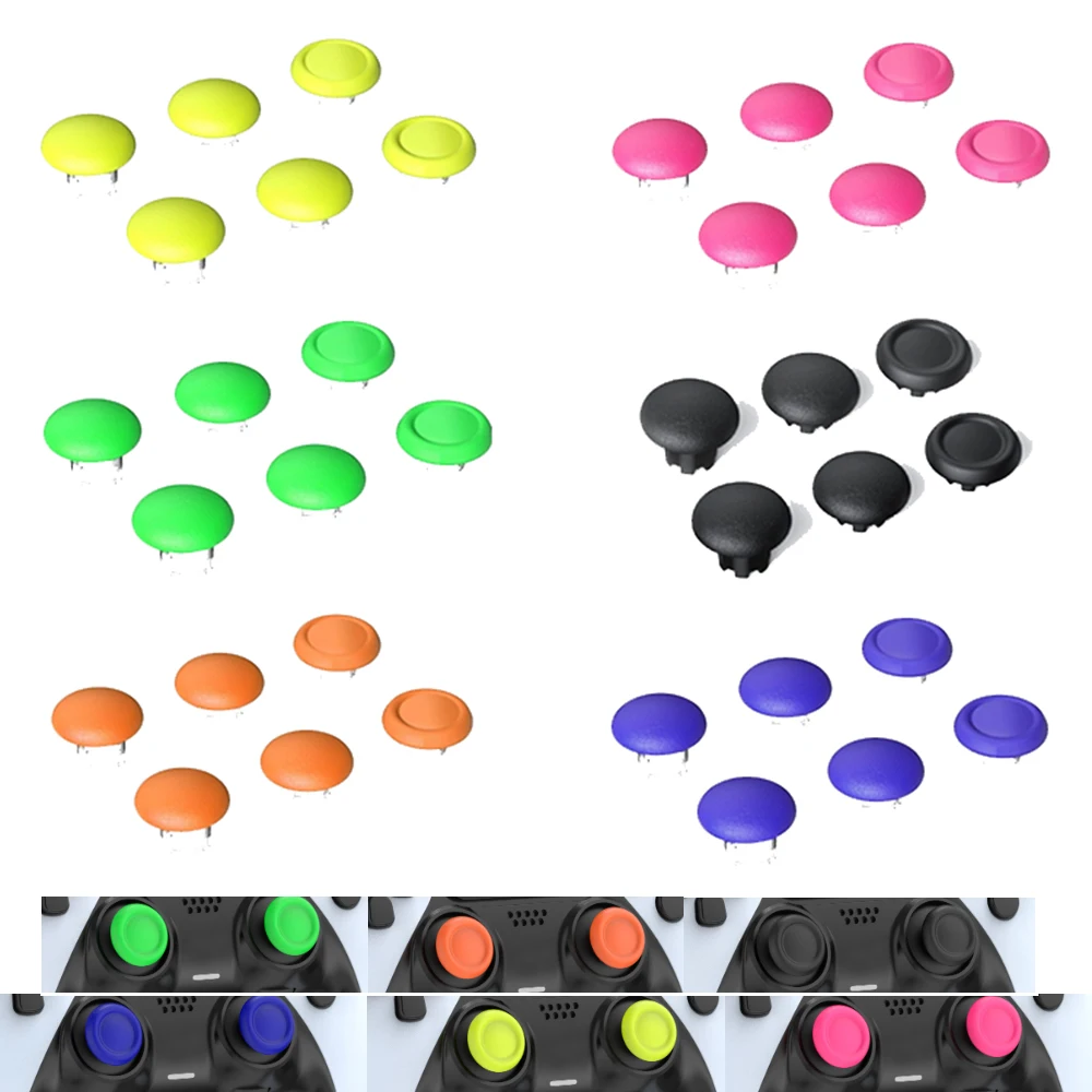 6Pcs Thumbstick Grips Caps Joystick Rocker Cover Per Ps5 Edge Elite Joystick Gamepad Joystick Grip Controller Accessorio